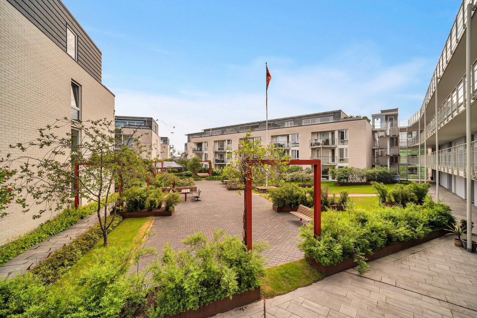 Flotte fellesarealer like ved leiligheten. Galleribilde