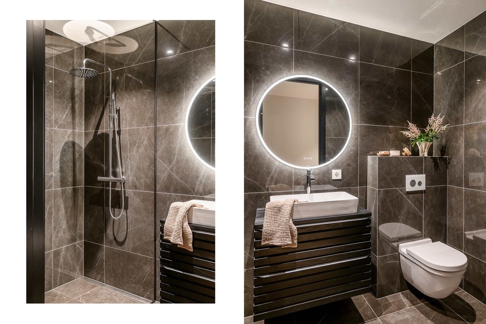 Bad 3 i denne etasjen er stilrent. Galleribilde