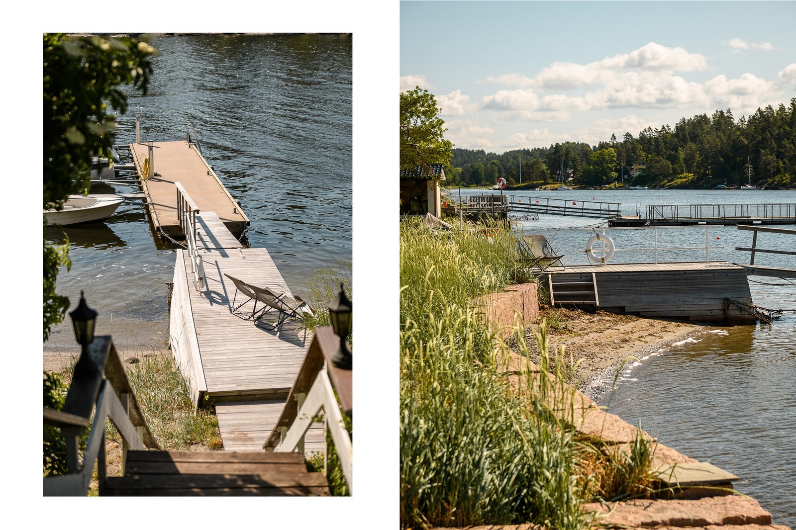 Dypvannsbrygge i betong og strandlinje. Galleribilde
