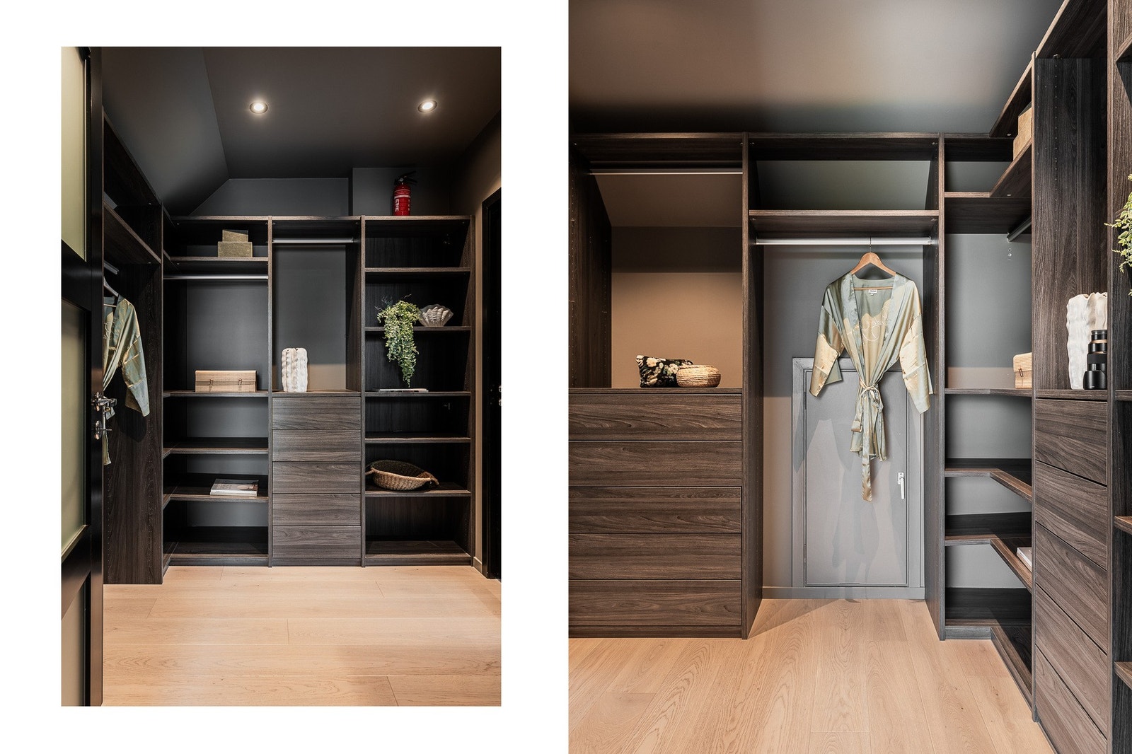 Walk-in closet med god lagringskapasitet. Galleribilde