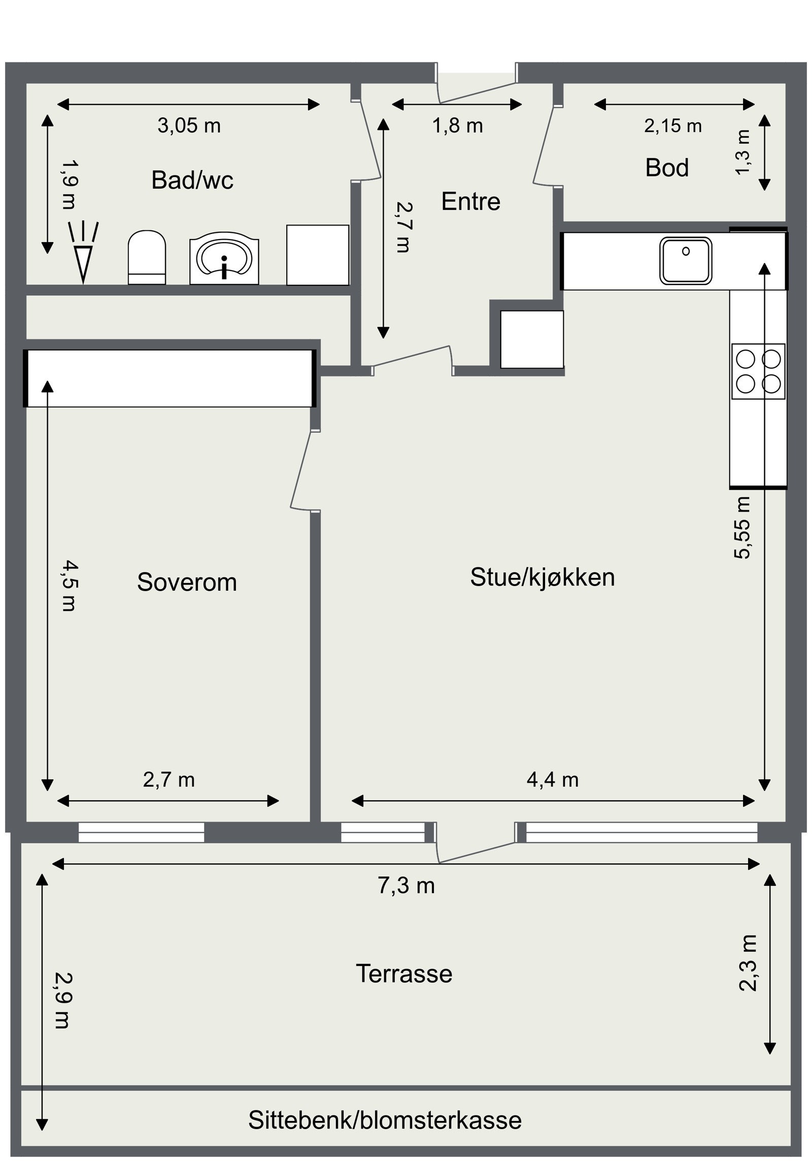 Plantegning Galleribilde