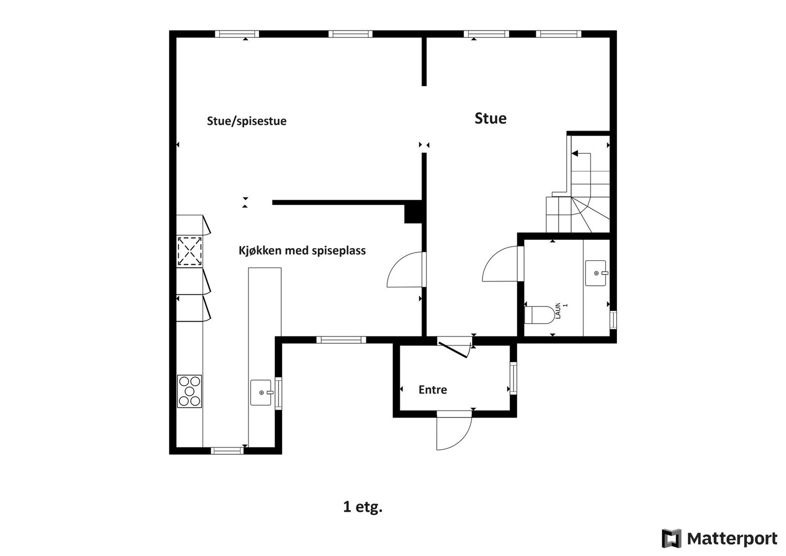 Planskisse for første etasje. Galleribilde