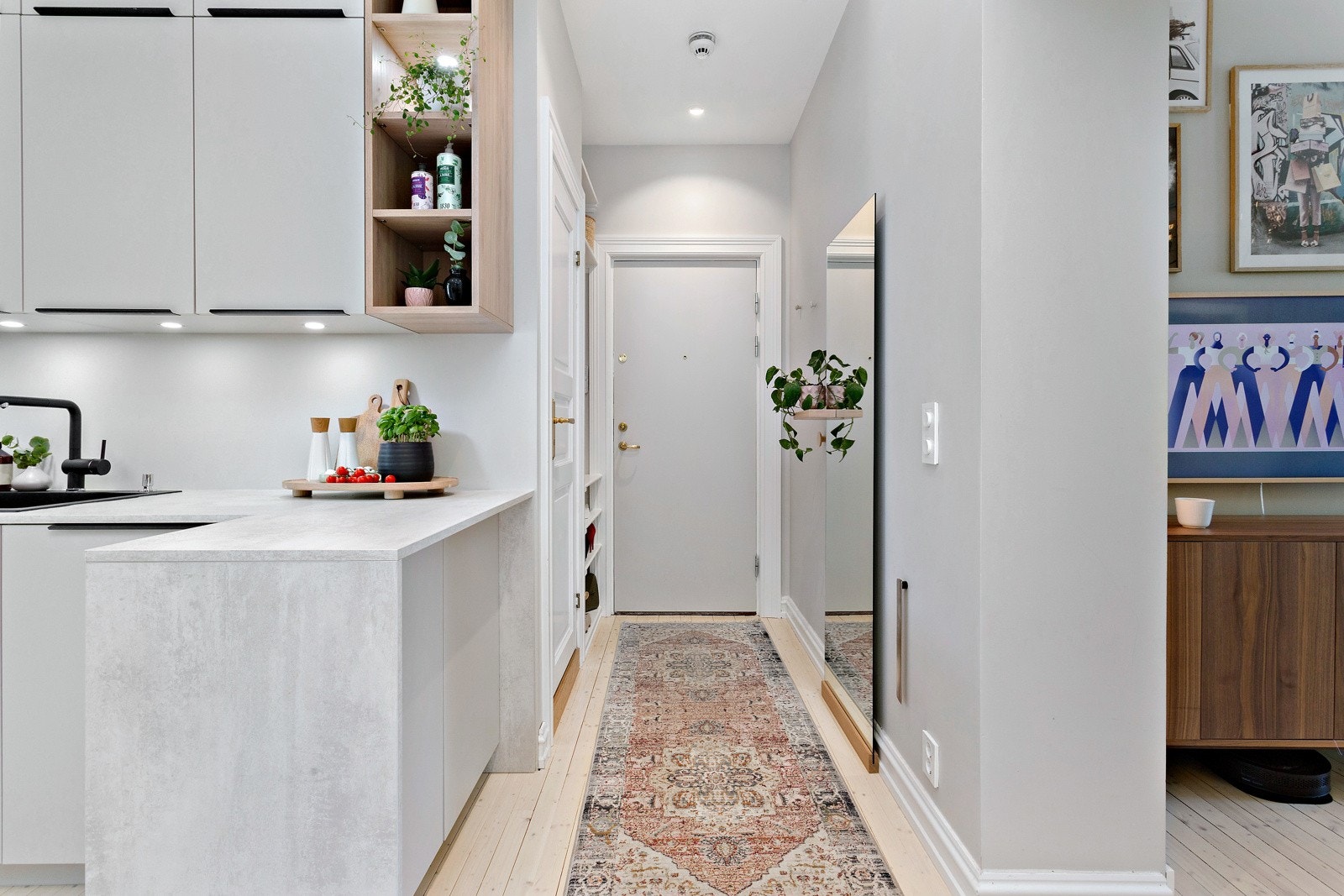 Inngangspartiet er lyst og innbydende. Galleribilde