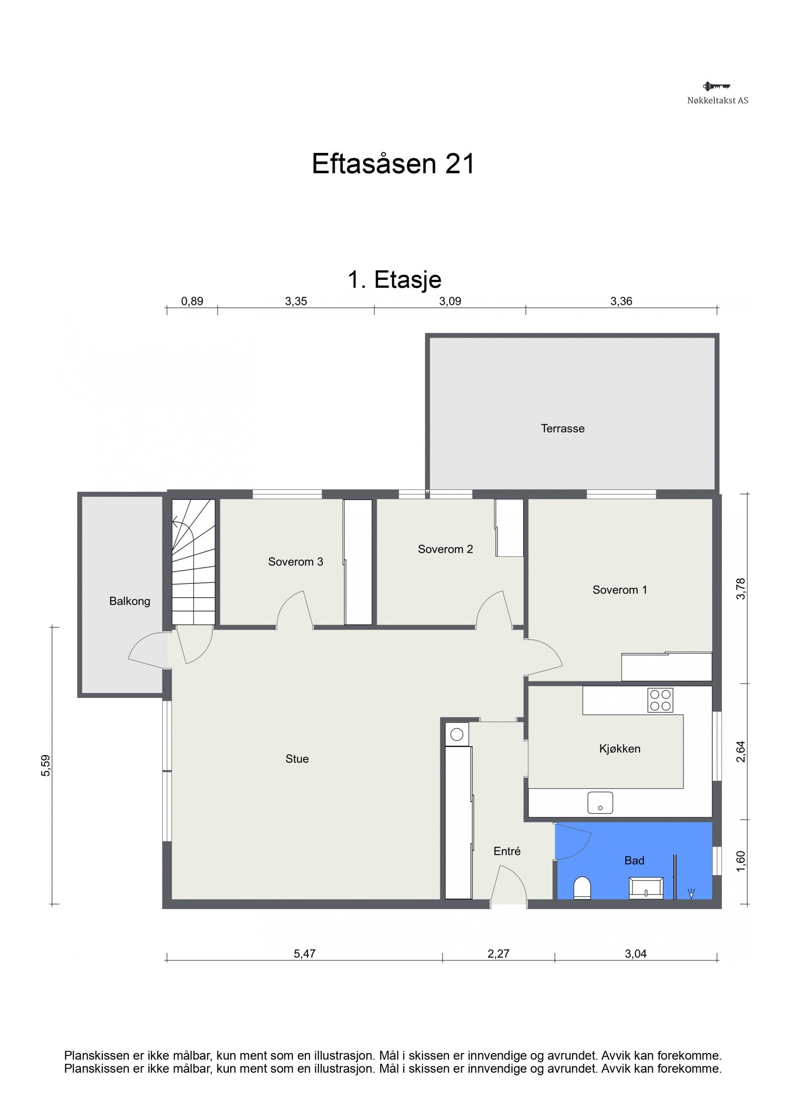 Plantegning - 1.etasje Galleribilde