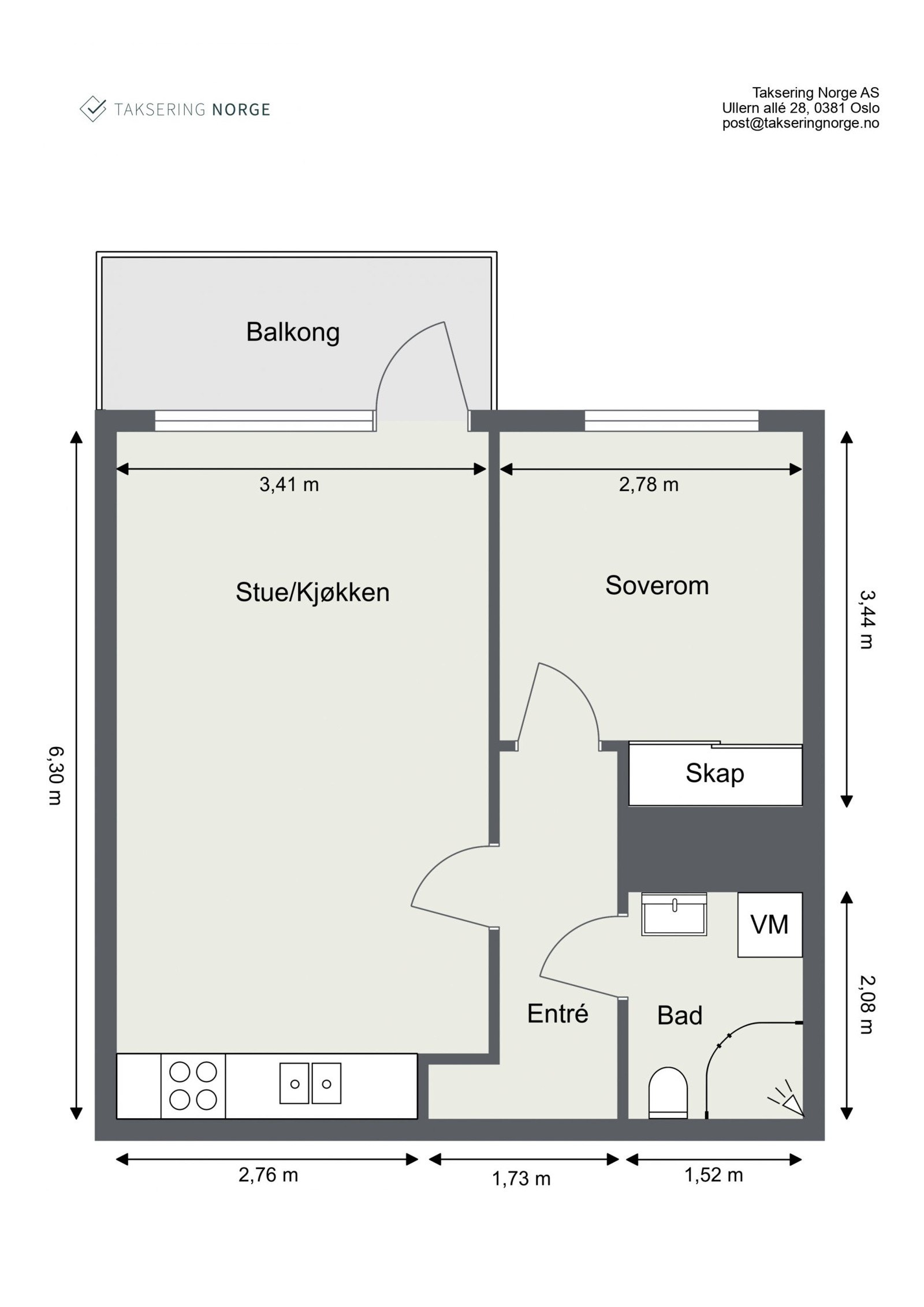 God planløsning med definerte soner. Galleribilde