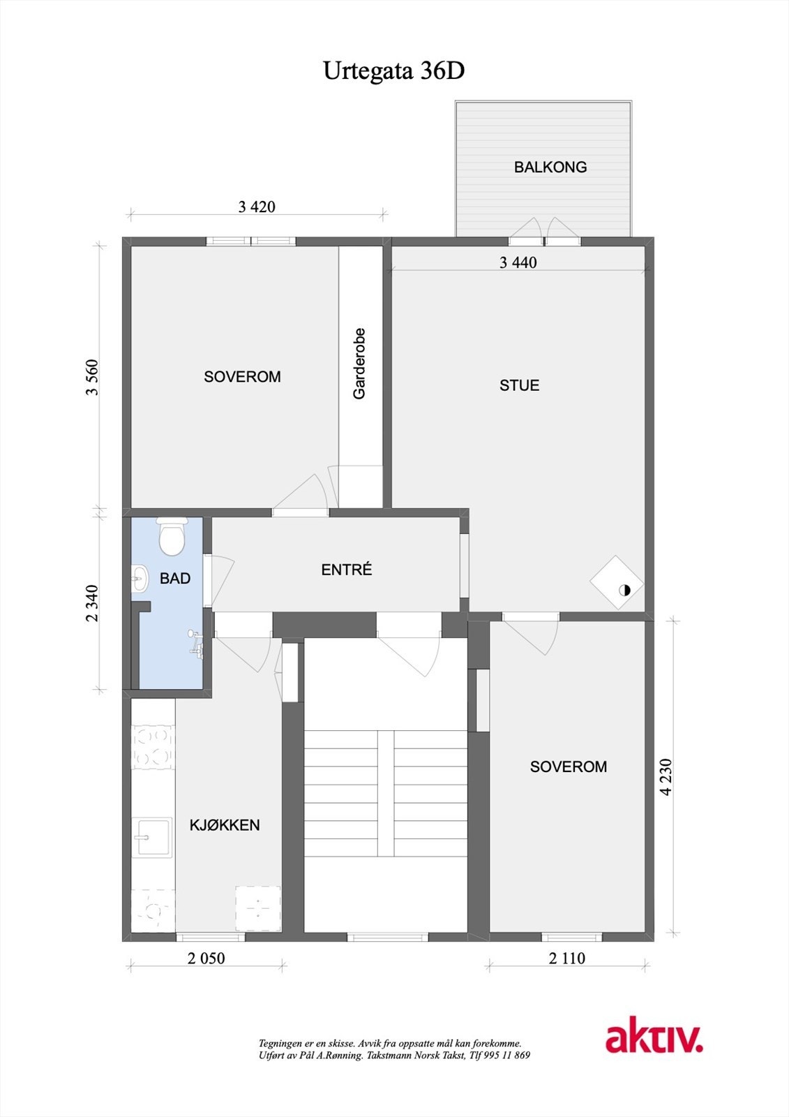 Utover leilighetens interne areal disponerer leiligheten en kjellerbod på ca 7,4 m2, en loftsbod på 1,7 m2 og en loftsbod på ca 3,8 m2 gulvareal og ca 3,2 m2. Galleribilde