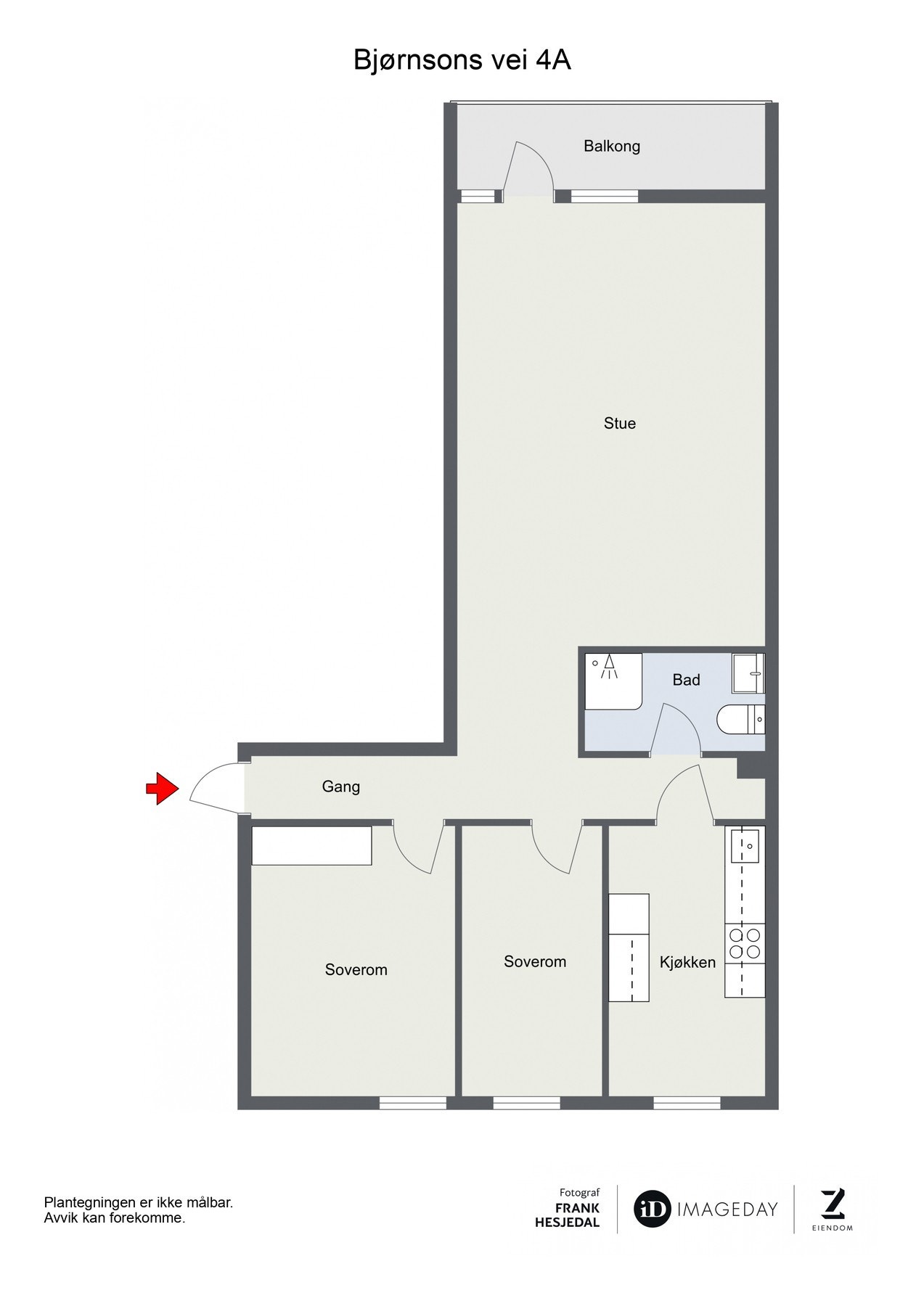 Plantegning 3.etg. Galleribilde