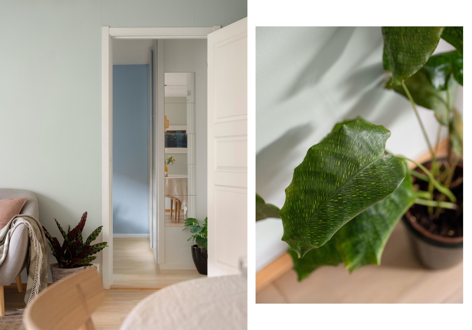 Det første av i alt to soverom har inngang fra stuen. Galleribilde