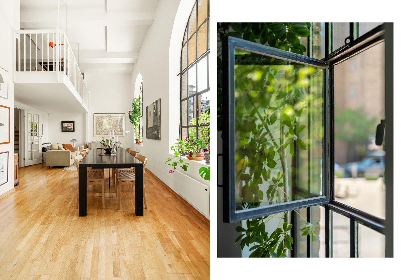 De restaurerte industrivinduene har moderne isolerglassruter, og egne flater som kan åpnes. Galleribilde