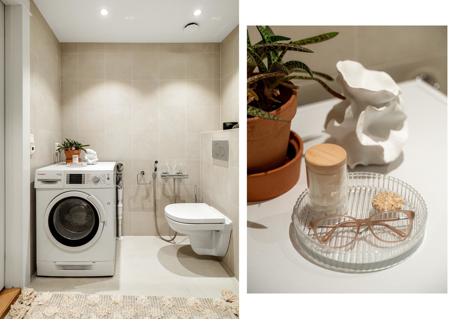 Det er montert bidet-dusj ved toalettet. Galleribilde