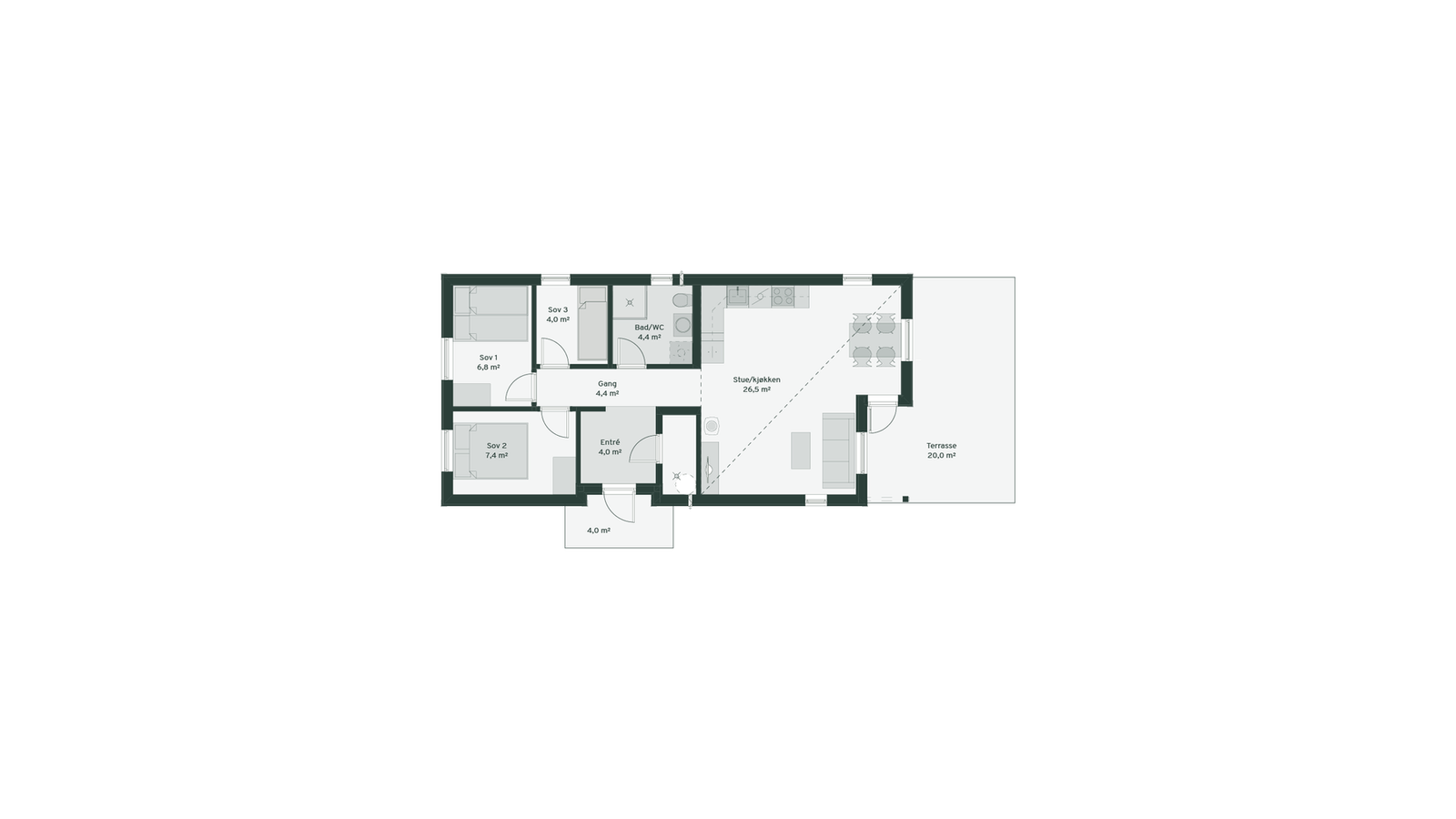 Plantegning Mjuken 65 Galleribilde