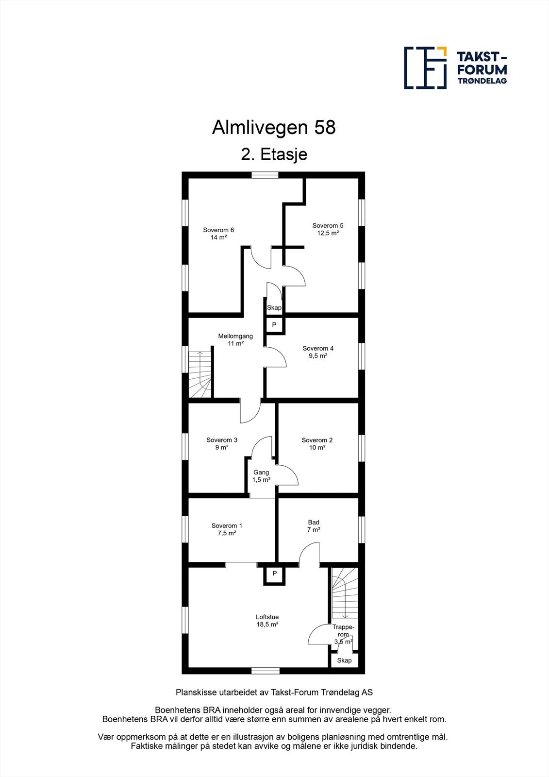 Floorplan letterhead - Almlivegen 58 - 2. Etasje - 2D Floor Plan.jpg Galleribilde
