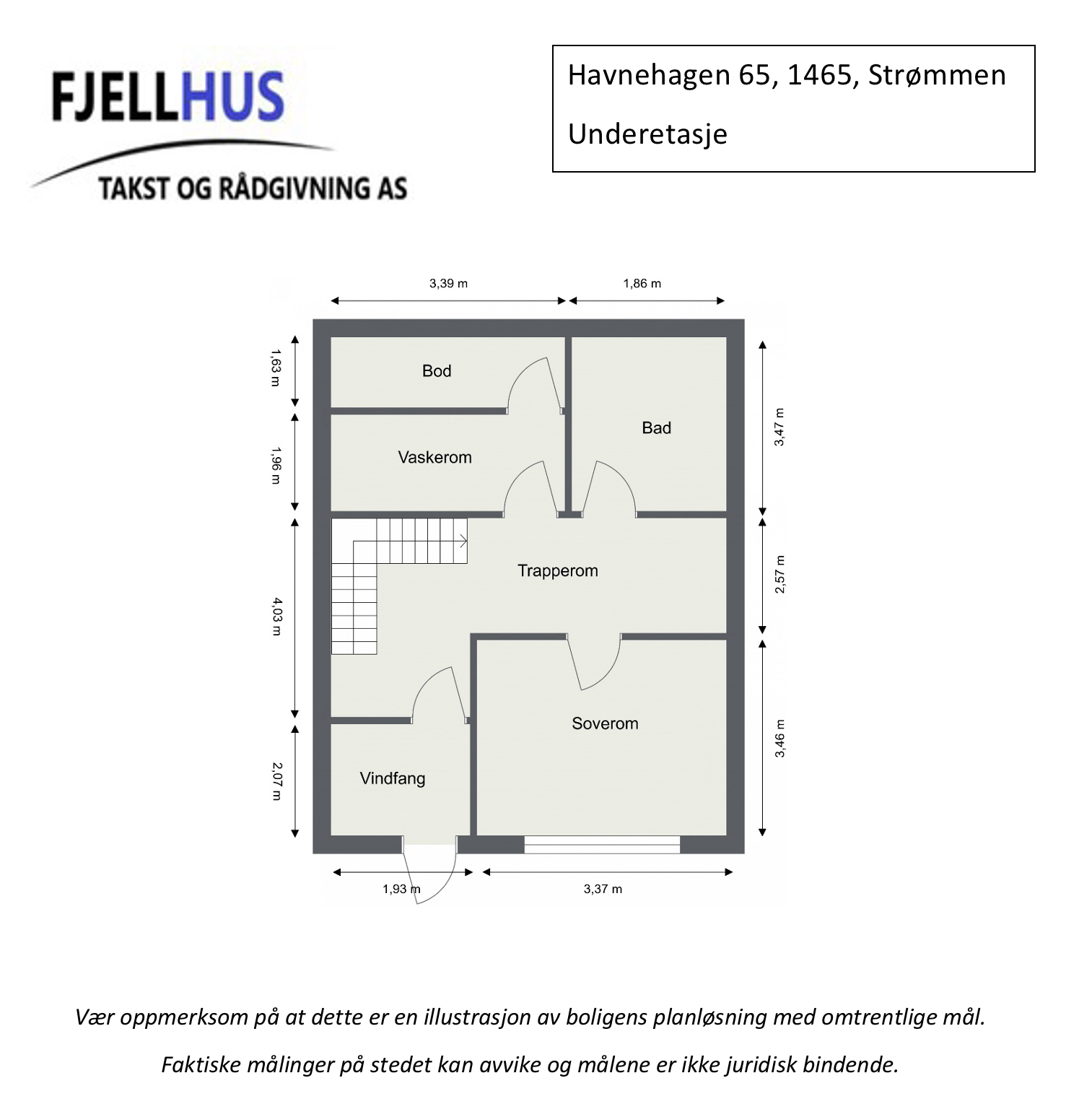 Plantegning underetasje Galleribilde