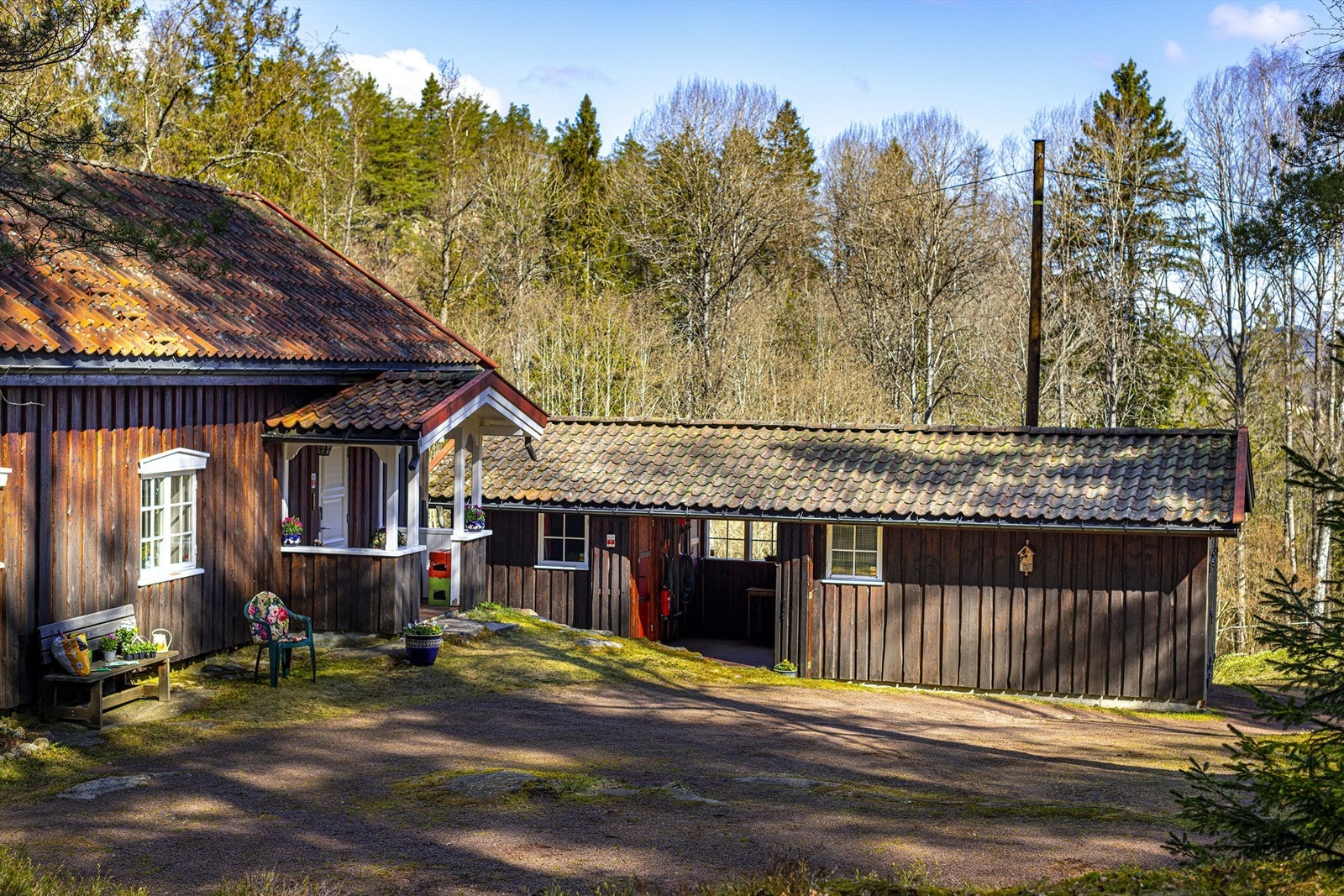 Hyttetunet med hytte og anneks/garasje Galleribilde