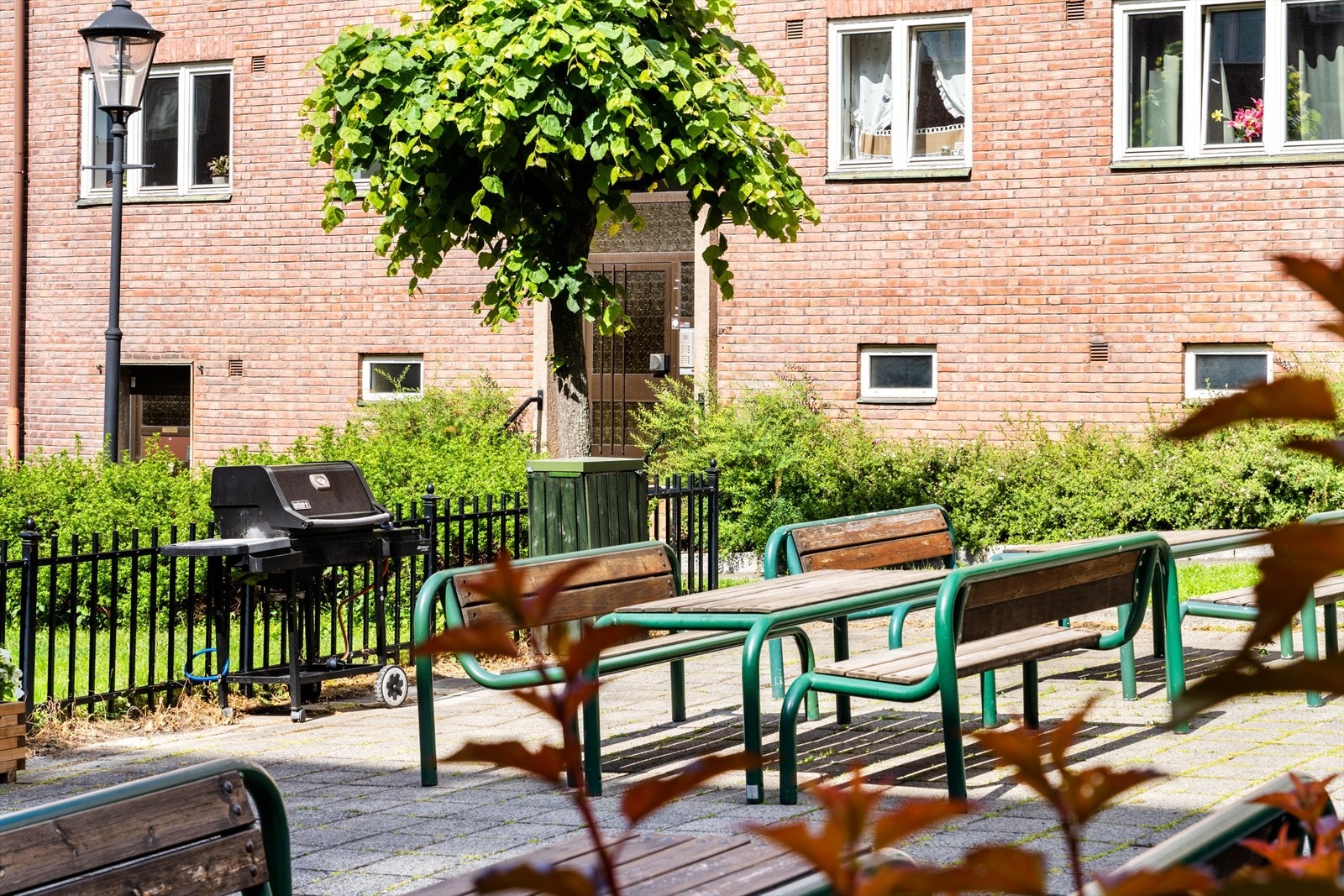 Det er tilgang på pallekarmer etter venteliste i borettslaget, slik at man kan prøve seg på å dyrke egne urter og grønnsaker om ønskelig. Galleribilde