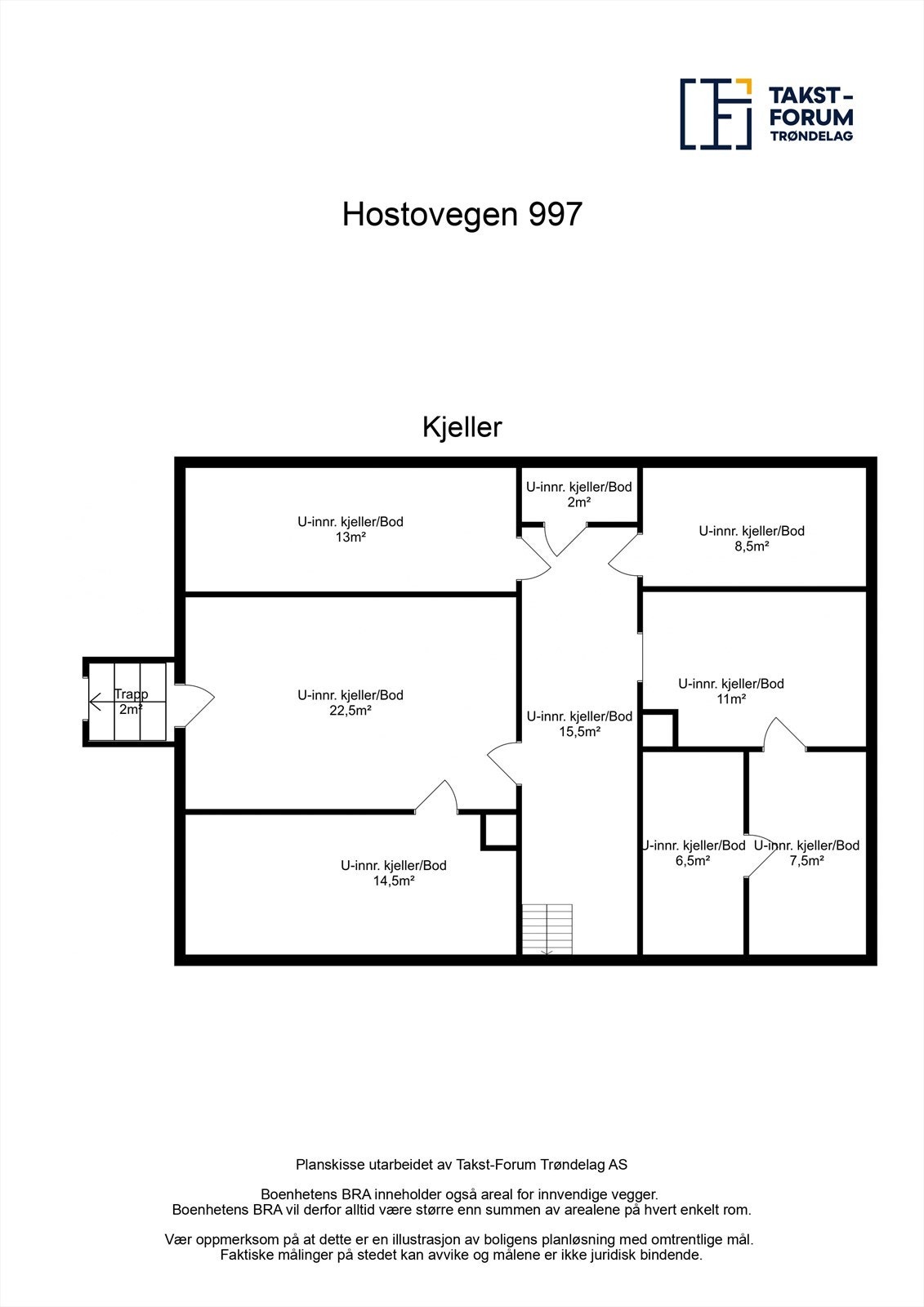 Planskisse kjeller Galleribilde