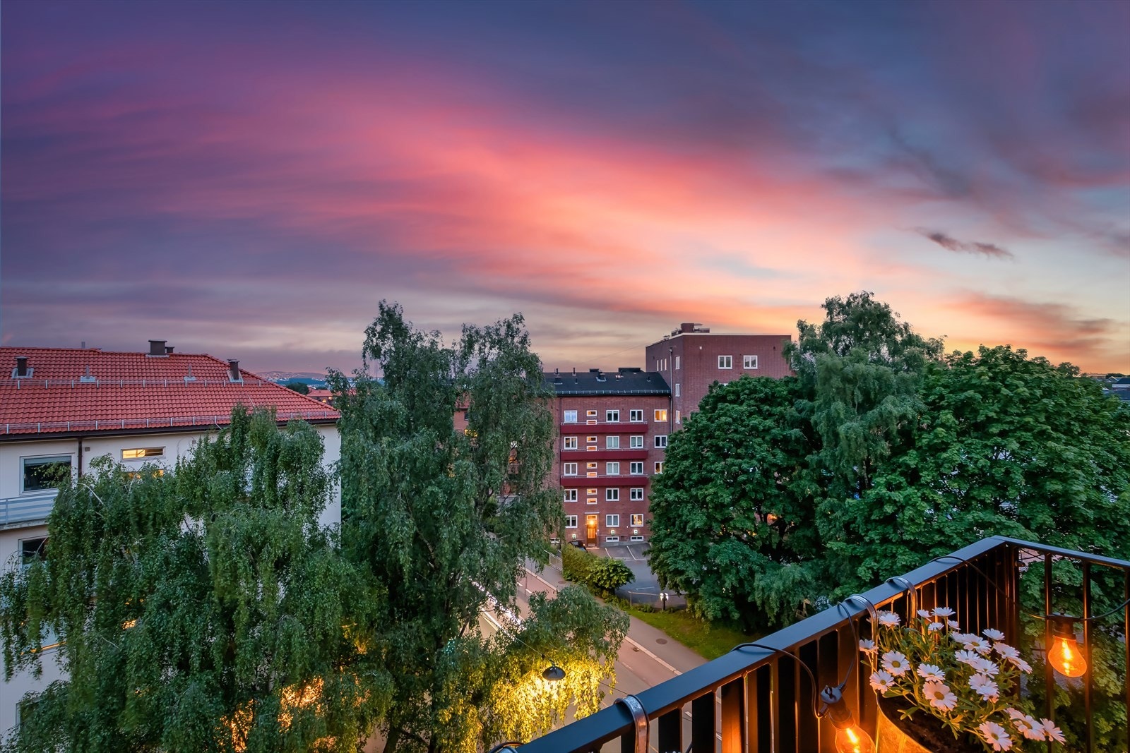 Utsikt fra balkongen Galleribilde