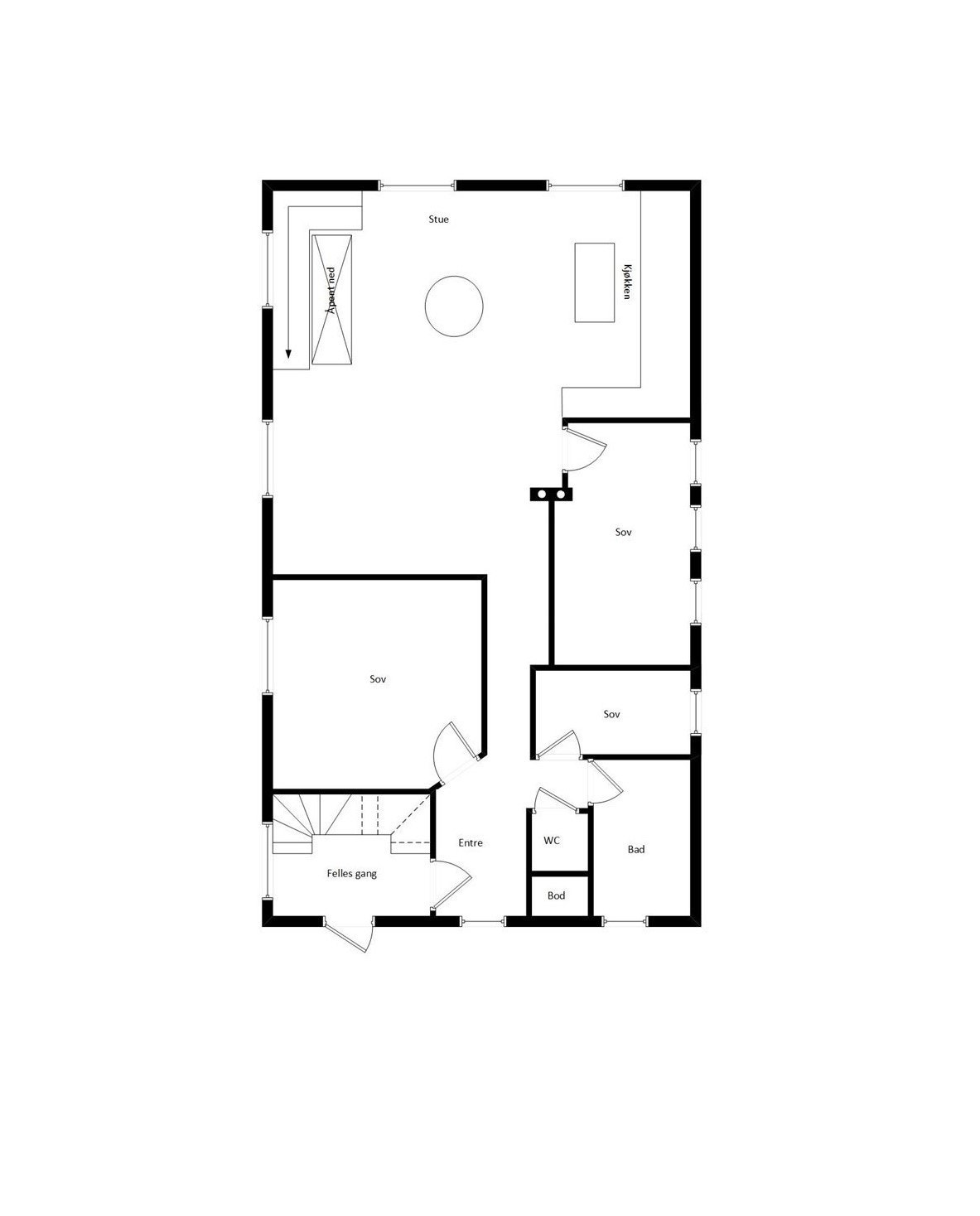 Alternativ plantegning 1. etasje Galleribilde