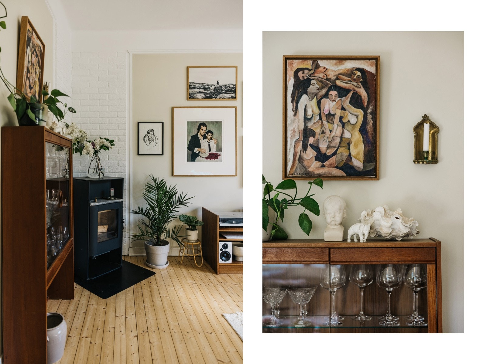Peisen varmer godt på kalde vinterdager. Galleribilde