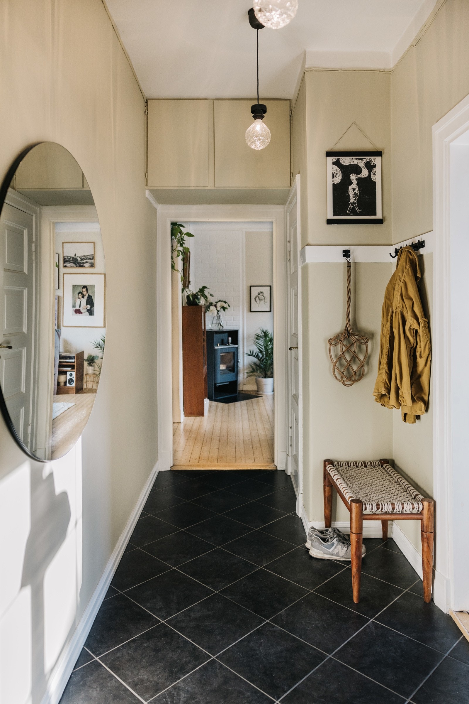 Gangen er et utrolig fint sted å komme inn, like friskt som resten av leiligheten. Galleribilde