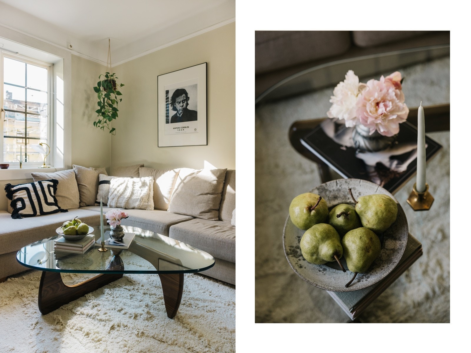 Fin plass til hjørnesofa. Og pærer. Galleribilde
