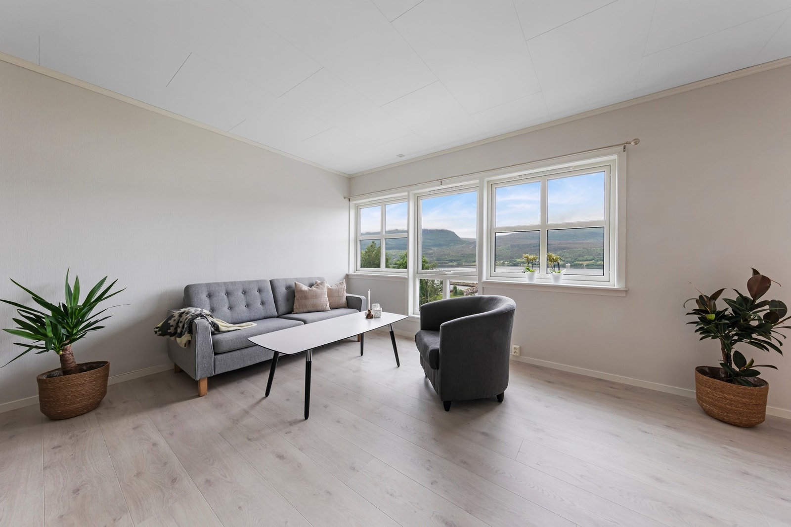 Pen 3-roms leilighet med flott utsikt og gangavstand til dagligvare. Galleribilde