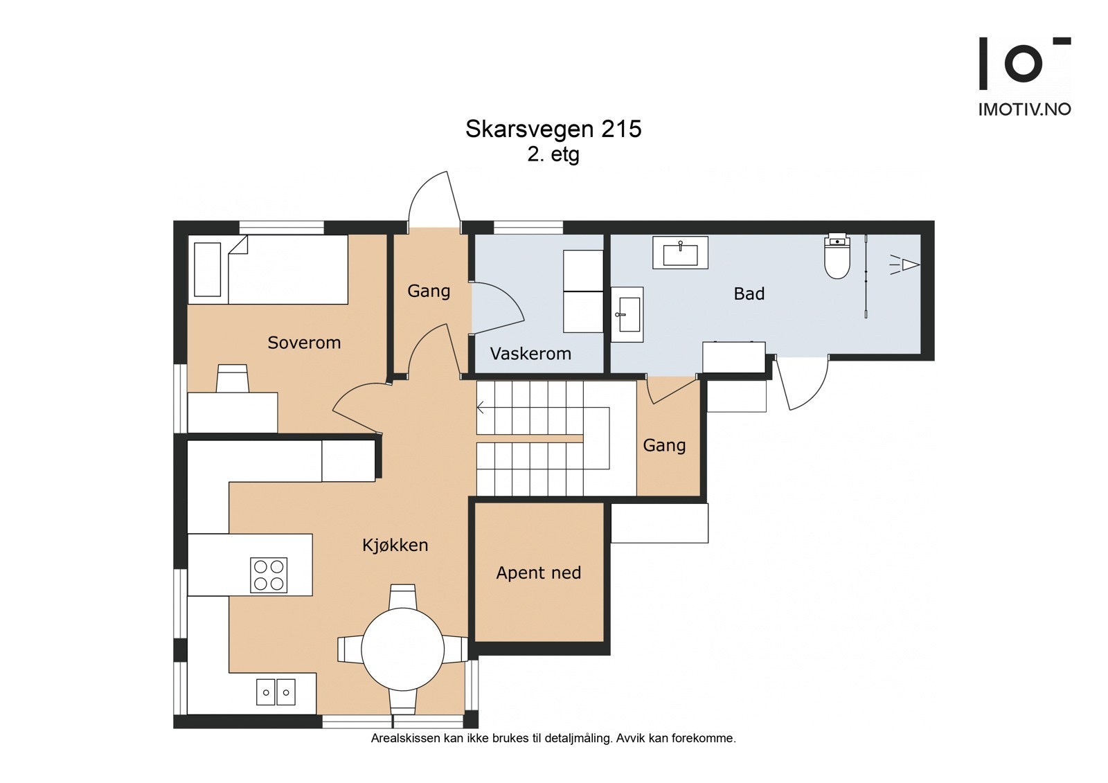 Plantegning 2.etg. - Areal: 75 kvm (BRA) Galleribilde