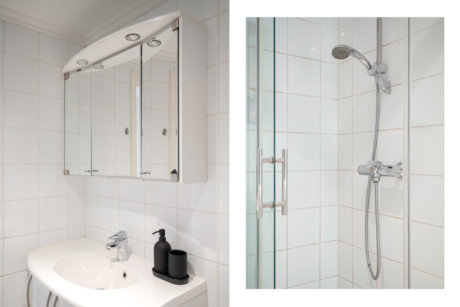 Badet er på 3,4 m². Galleribilde