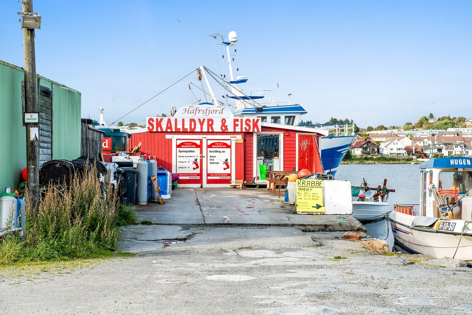 Fiskeutsalg ved Hafrsfjord broen. Galleribilde