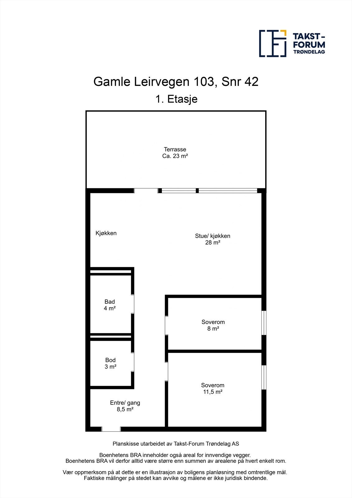 Plantegning av leiligheten. Galleribilde