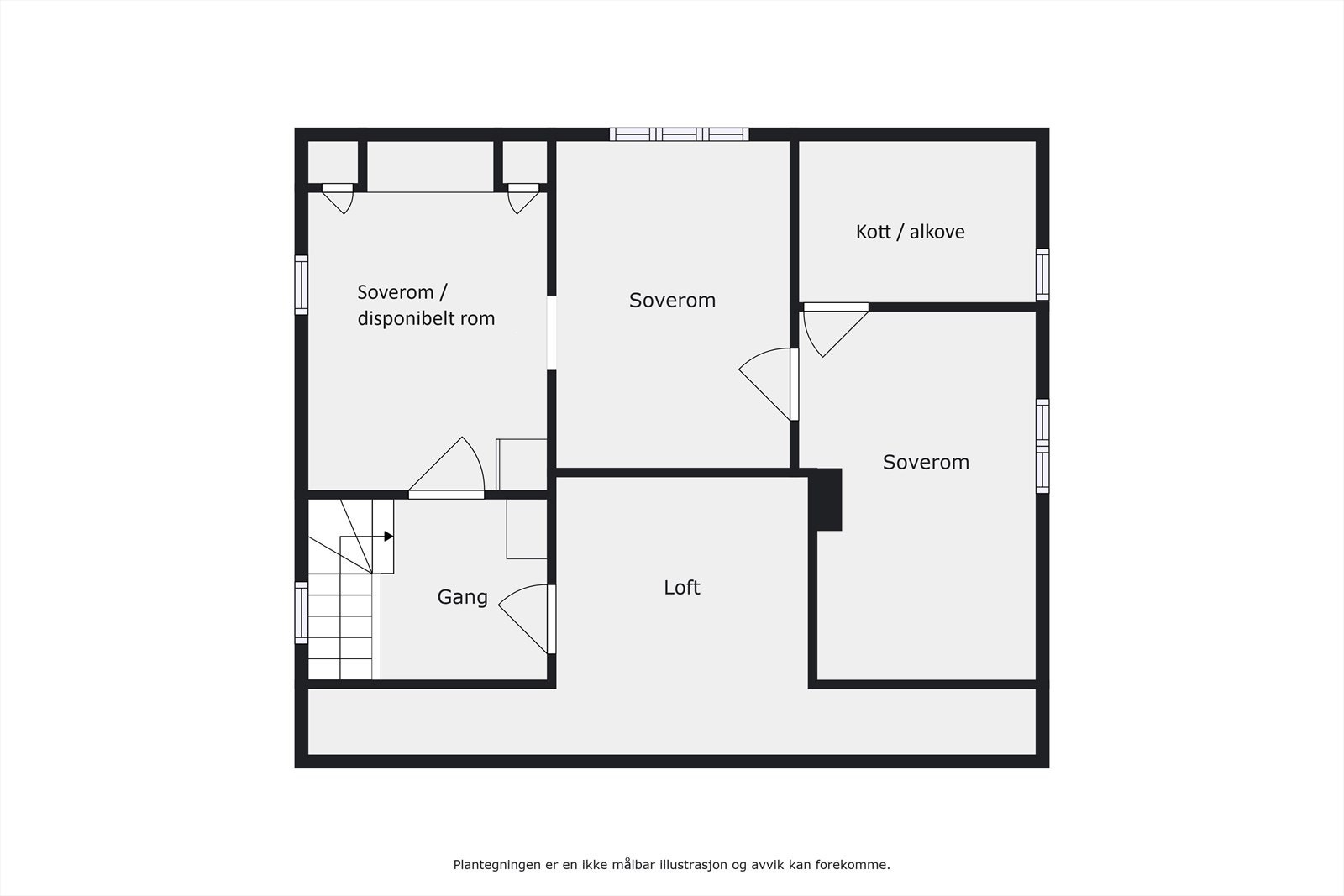 Planløsning 2. etasje Galleribilde