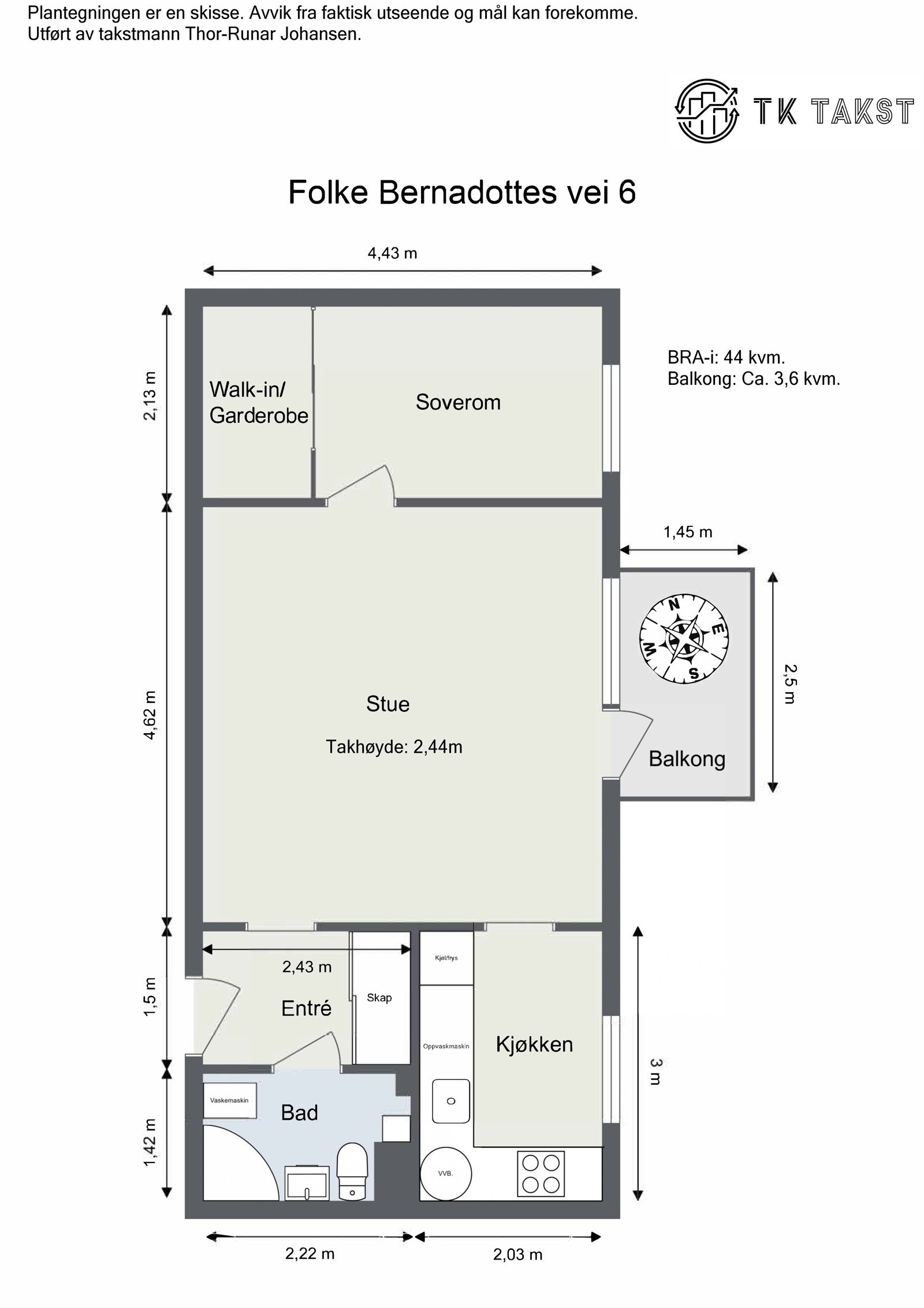 Plantegning 3. etasje Galleribilde