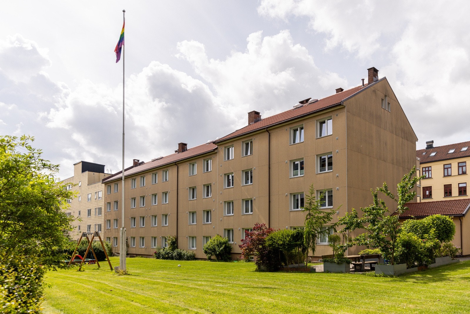 Uteområde bakgård. Galleribilde