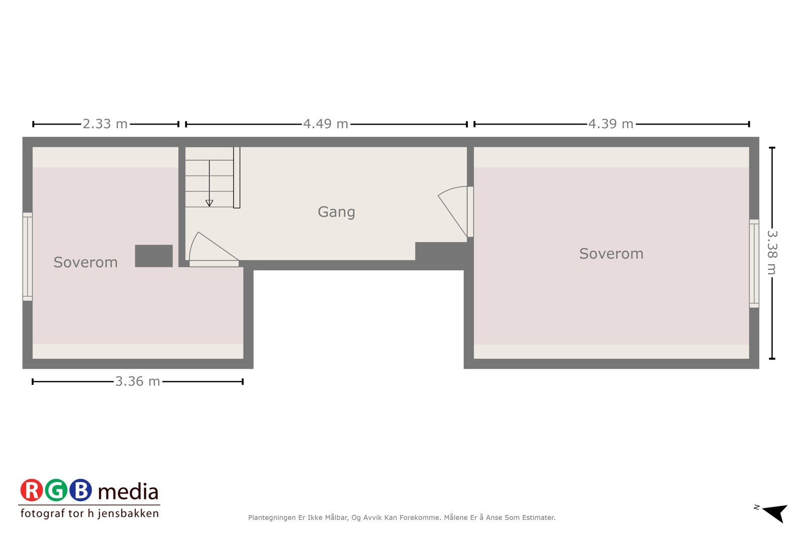 Plantegning loftsetasje Galleribilde