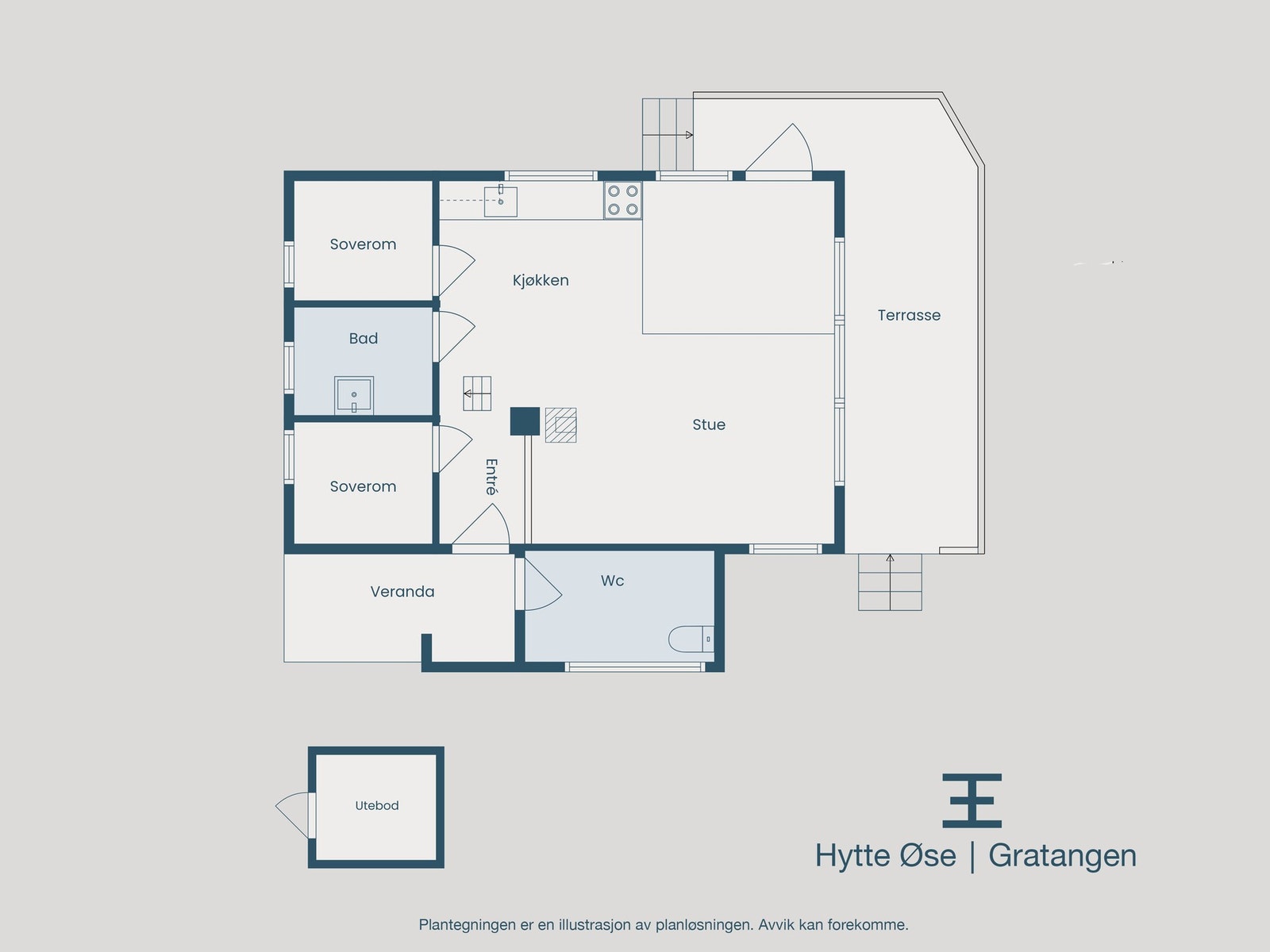 Plantegning 1.etg Galleribilde