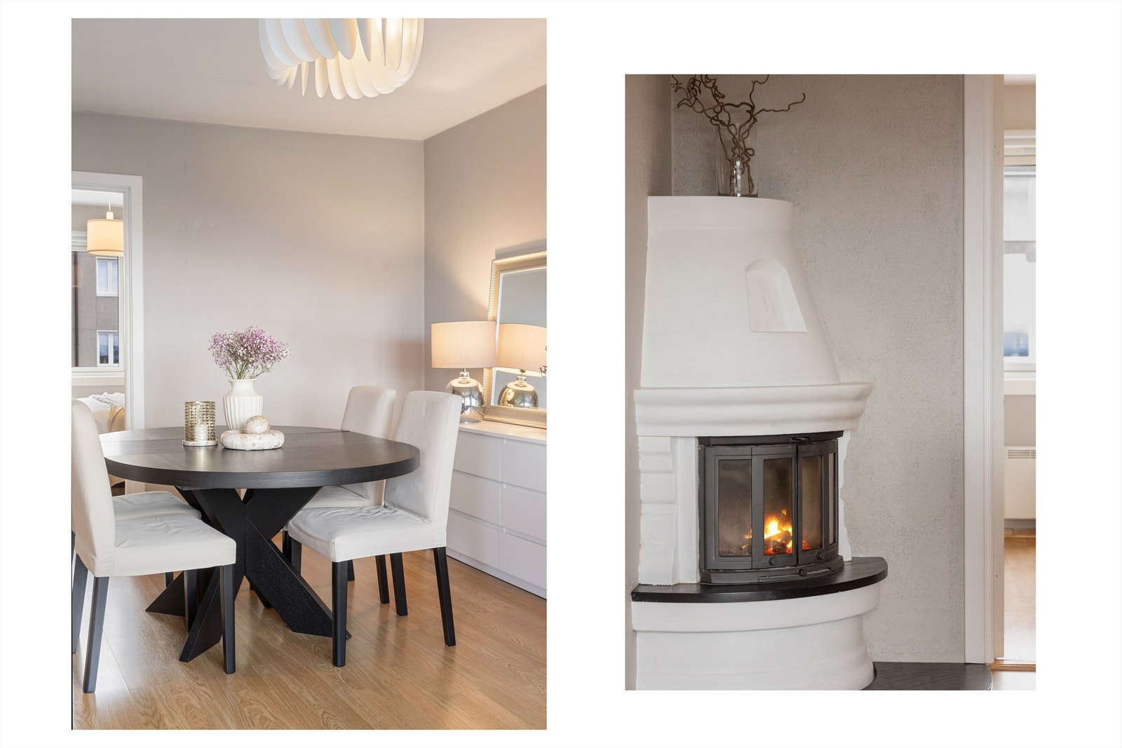 Her finner du også en hyggelig peisovn - perfekt for kalde vinterkvelder Galleribilde