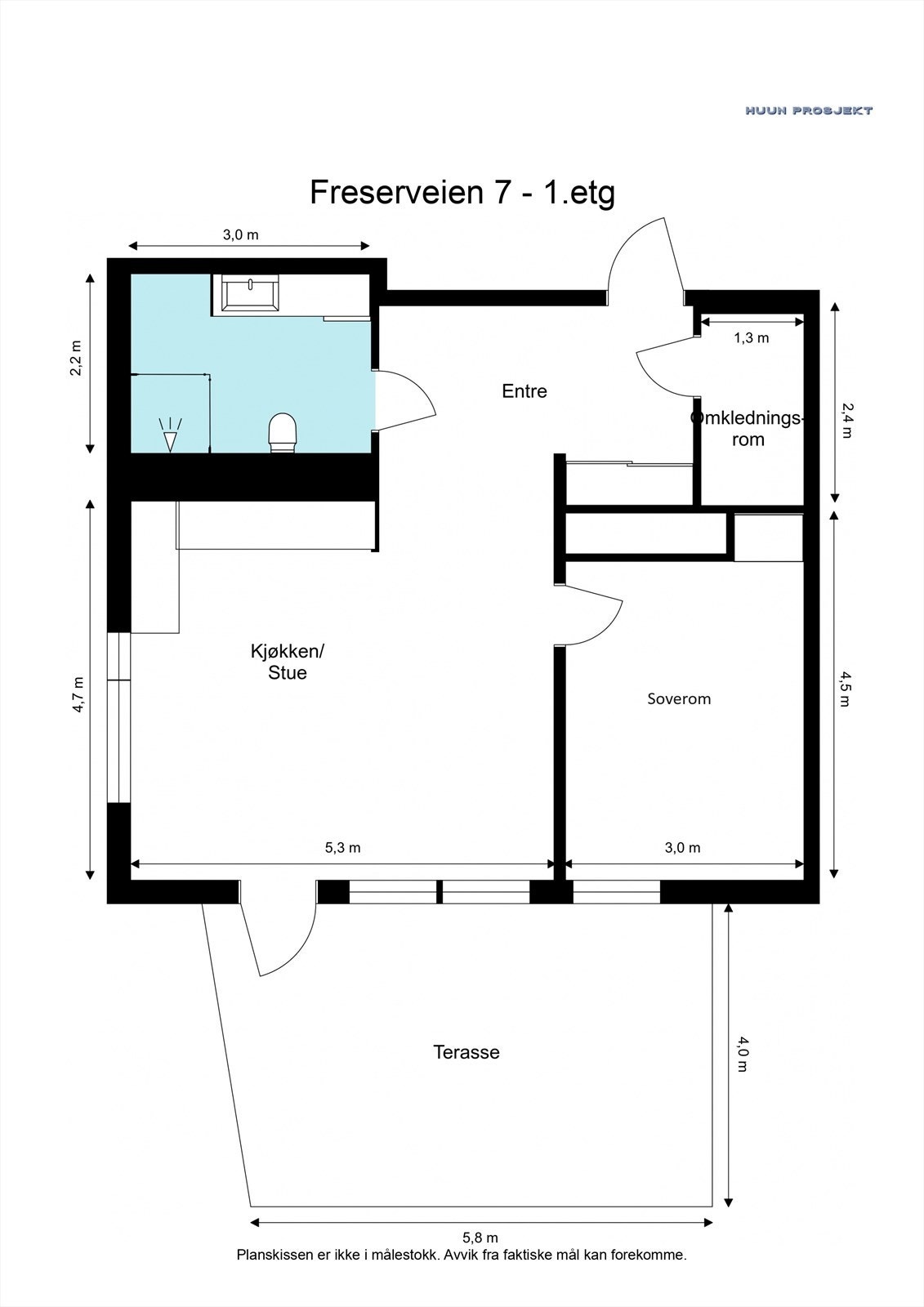 Plantegning - Freserveien 7 Galleribilde