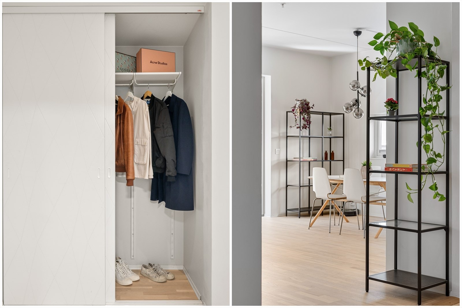 I tillegg til skyvedørsgarderoben er det også et meget praktisk omkledningsrom i tilknytning entréen. Galleribilde