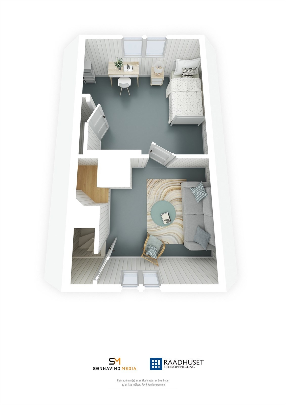 3D Plantegning | 2. Etasje Galleribilde