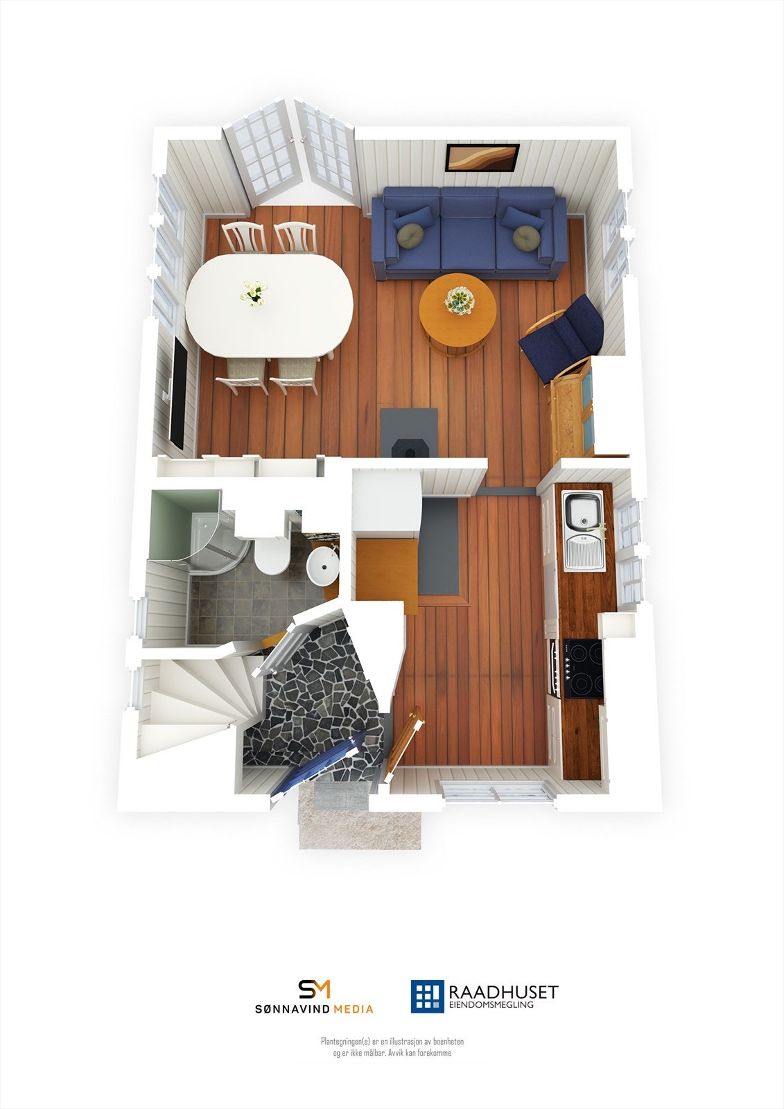 3D Plantegning | 1. Etasje Galleribilde