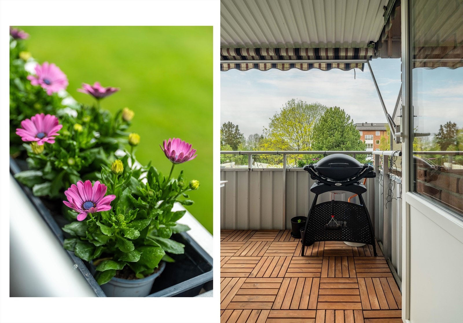 Det er god plass til sittegruppe og grill. Det er tillatt med gassgrill. Galleribilde