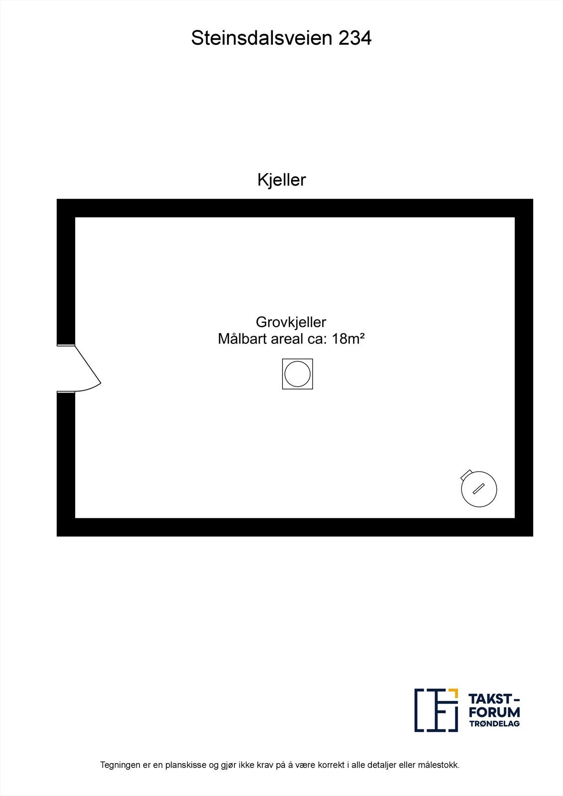 Planskisse kjeller Galleribilde