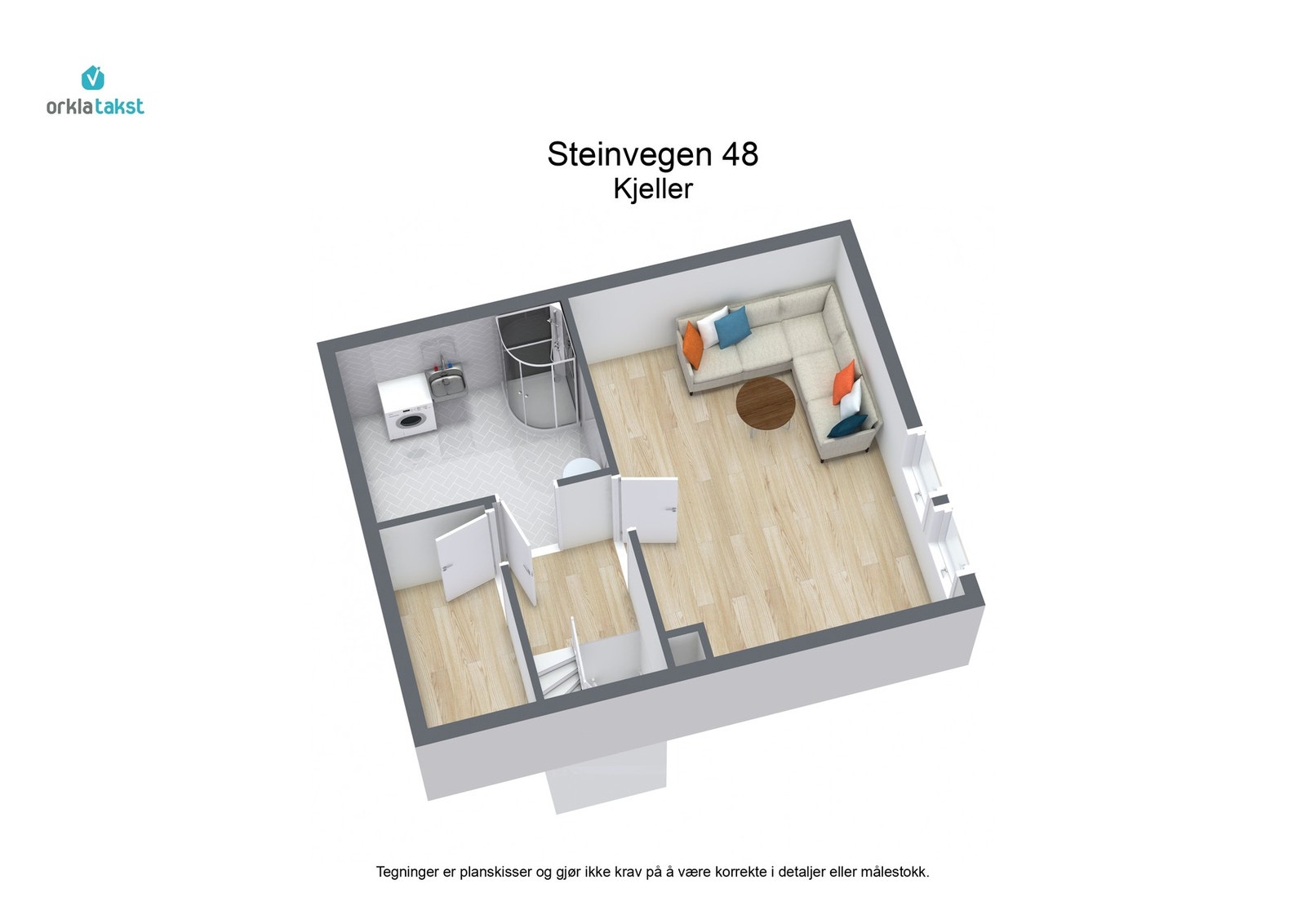 Planskisse kjeller Galleribilde