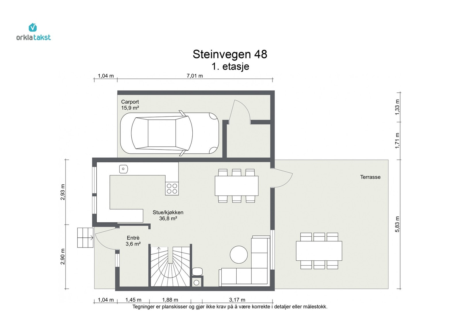 Planskisse 1. etasje Galleribilde