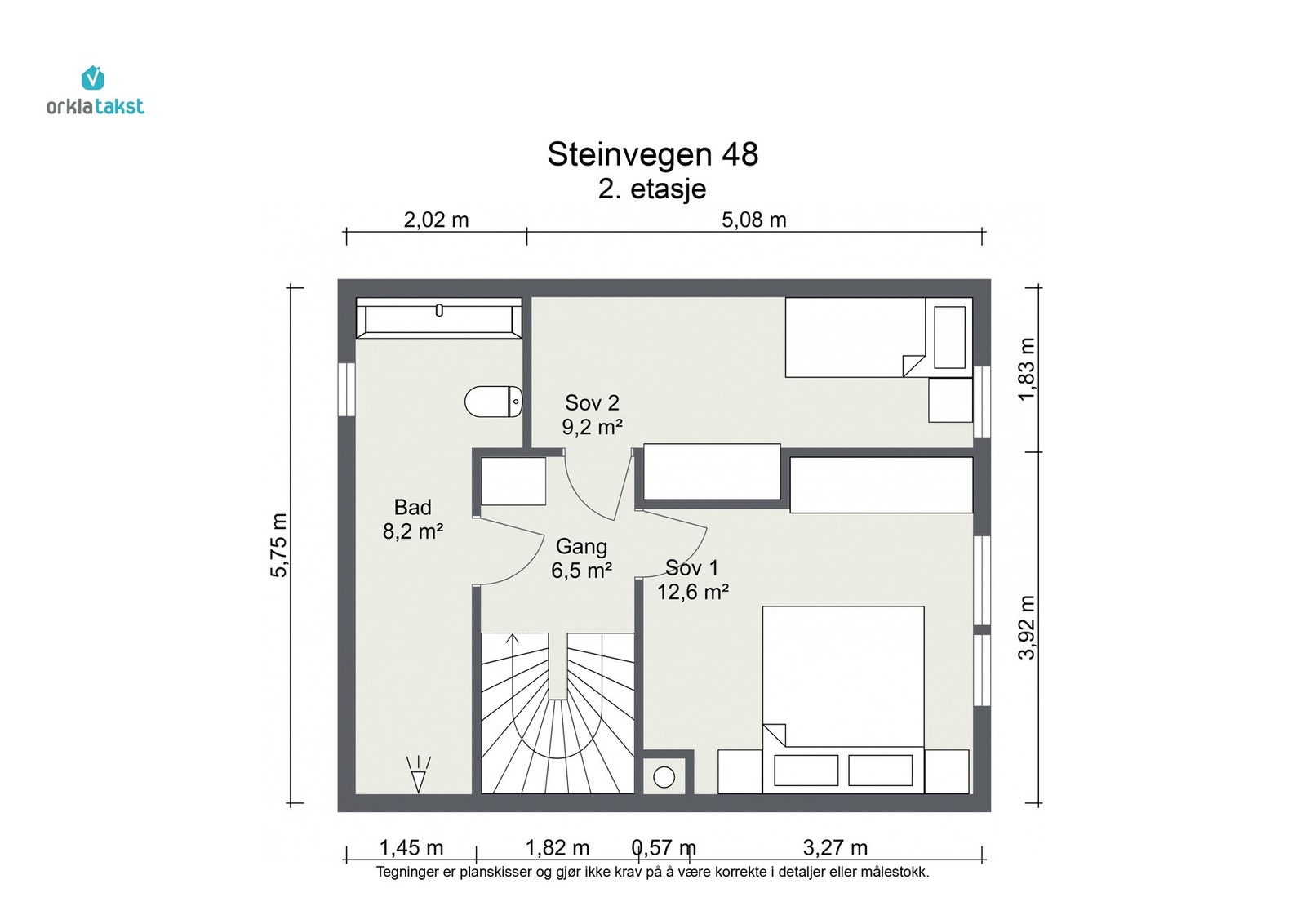 Planskisse 2. etasje Galleribilde