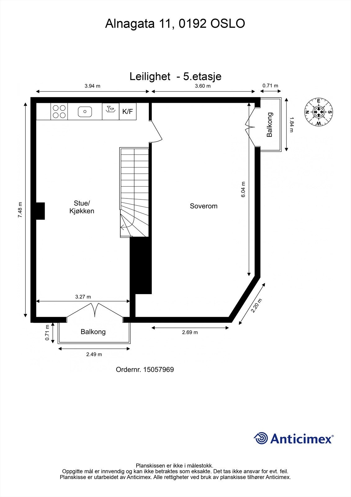 Plantegning loftsetasje Galleribilde