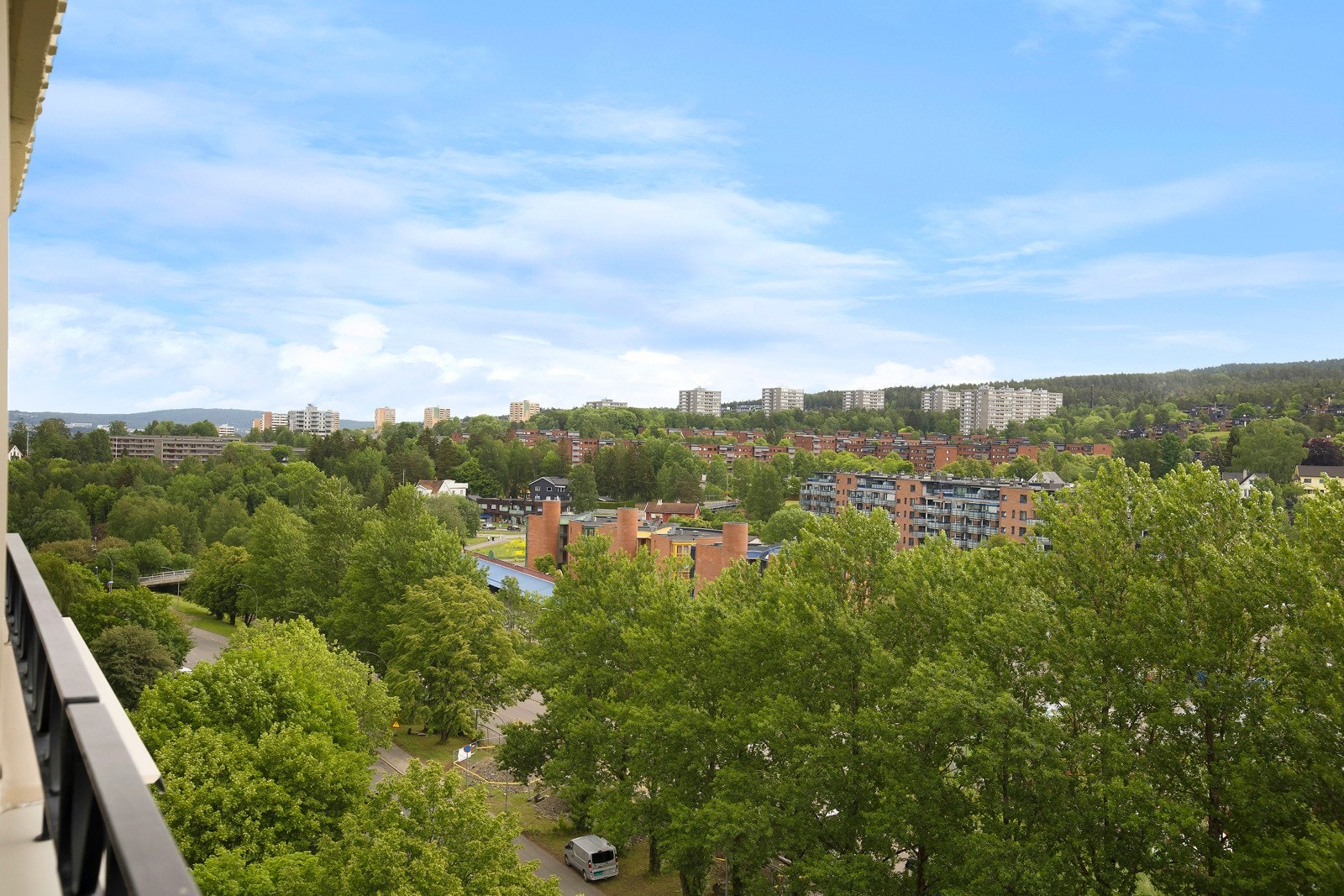 Flott utsikt fra balkongen Galleribilde