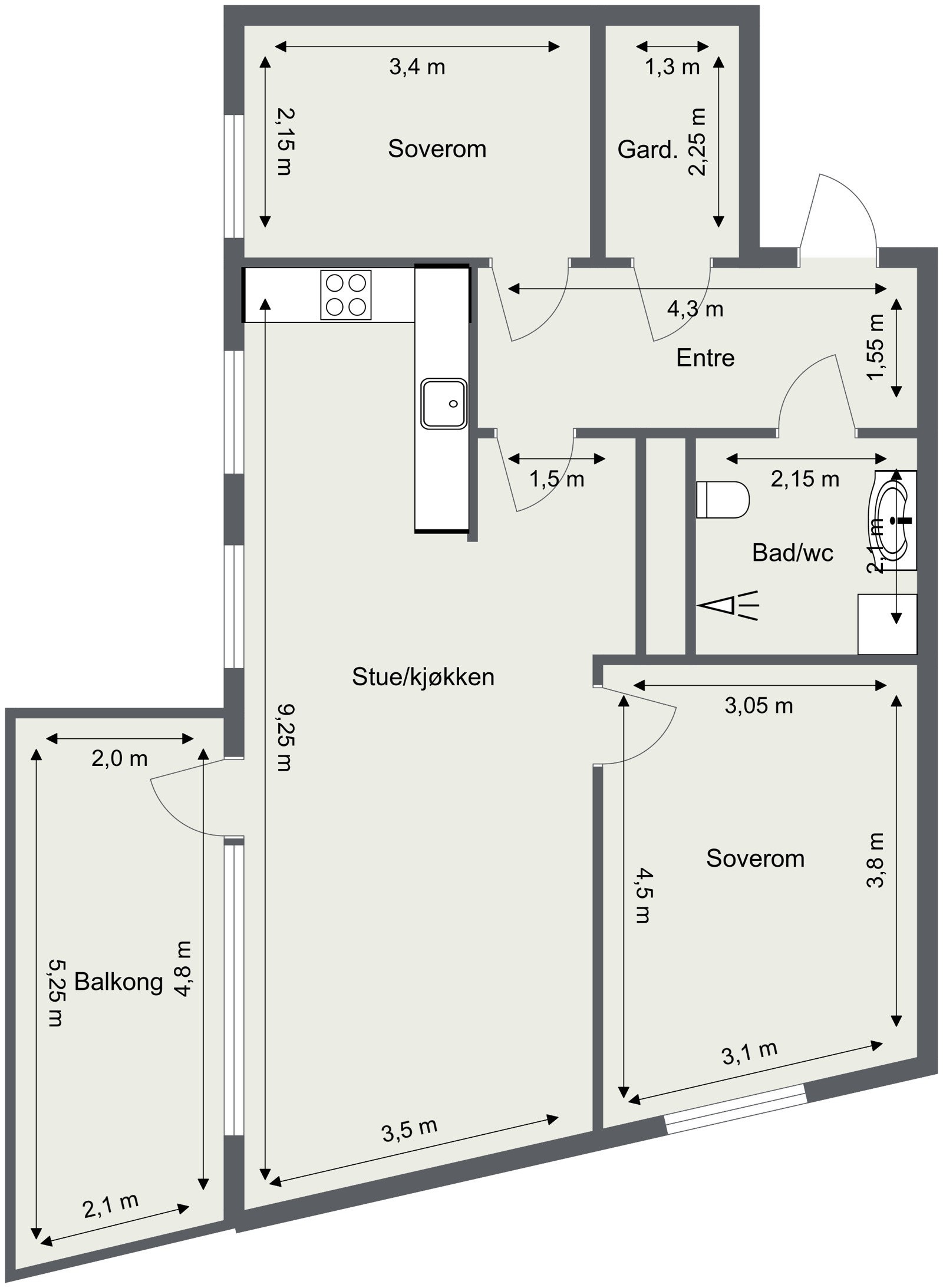 Plantegning Galleribilde