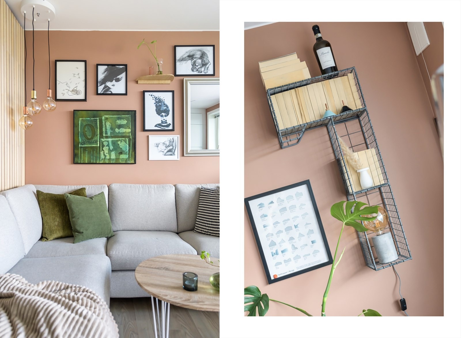 Stuen har god plass for en romslig sofaløsning og mediemøbler Galleribilde