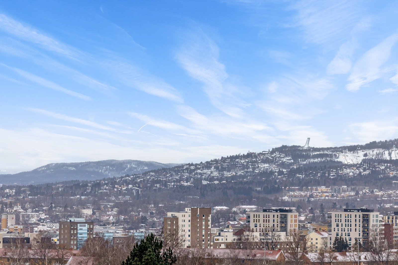 Utsikt mot Holmenkollen Galleribilde